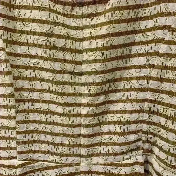 Hem & Thread Gold and White Striped Dress - Picture 3 of 4